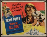 5m358 STORY OF G.I. JOE style A 1/2sh '45 William Wellman, art of Burgess Meredith as Ernie Pyle!