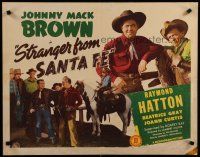 5m361 STRANGER FROM SANTA FE brown title 1/2sh '45 Johnny Mack Brown & Raymond Hatton, western!