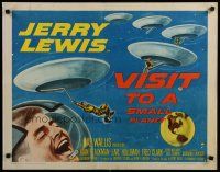 5m409 VISIT TO A SMALL PLANET style B 1/2sh '60 close-up of wacky alien Jerry Lewis!