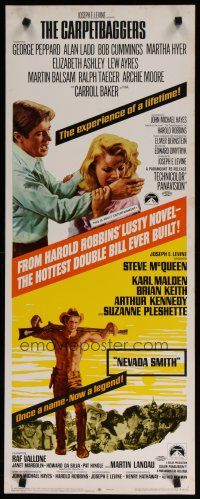 5m502 CARPETBAGGERS/NEVADA SMITH insert '68 Harold Robbins lusty double-feature, McQueen!