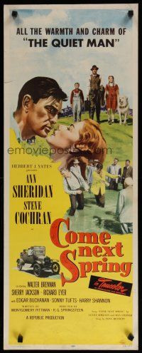 5m509 COME NEXT SPRING insert '56 Ann Sheridan & Steve Cochran in the warmest happiest picture!