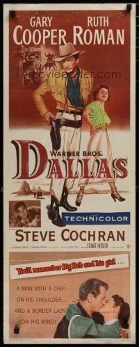 5m523 DALLAS insert '50 Gary Cooper, Ruth Roman, Texas, you'll remember Big Reb & his girl!