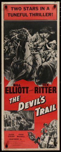 5m535 DEVIL'S TRAIL insert R55 Wild Bill Elliott & Tex Ritter, loose w/bullet and song!