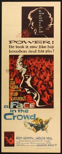 5m554 FACE IN THE CROWD insert '57 Elia Kazan, Andy Griffith liked bourbon & sin, Hofmann art!