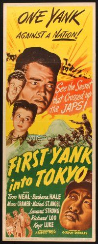 5m557 FIRST YANK INTO TOKYO insert '45 Tom Neal & Barbara Hale in most daring mission ever!