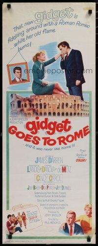 5m573 GIDGET GOES TO ROME insert '63 James Darren & Cindy Carol by Italy's Colisseum!
