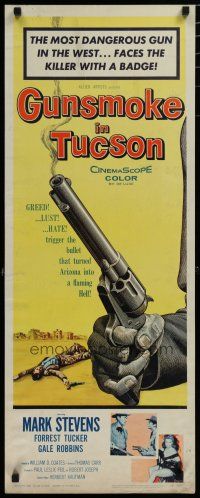 5m588 GUNSMOKE IN TUCSON insert '58 most dangerous gun in the West faces the killer with a badge!