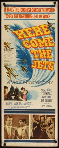 5m594 HERE COME THE JETS insert '59 tough guy Steve Brodie flies lightning-jets of space!