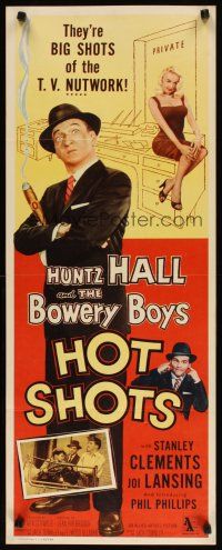 5m599 HOT SHOTS insert '56 Huntz Hall & The Bowery Boys are the big shots of the TV nutwork!