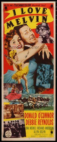 5m607 I LOVE MELVIN insert '53 great romantic art of Donald O'Connor & Debbie Reynolds!
