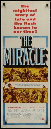 5m667 MIRACLE insert '59 Roger Moore, sexy Carroll Baker, Napoleonic War epic!