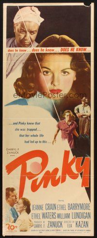 5m696 PINKY insert '49 Elia Kazan, Jeanne Crain's whole life had led up to this!