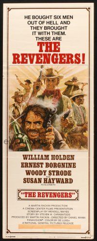 5m716 REVENGERS insert '72 Jung art of cowboys William Holden, Ernest Borgnine & Woody Strode!