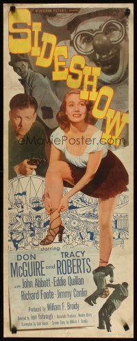 5m752 SIDESHOW insert '50 T-man Don McGuire goes undercover at a carnival & busts jewel smugglers!