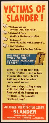 5m757 SLANDER insert '57 will Van Johnson & Ann Blyth be the victim of a slanderous sex magazine!