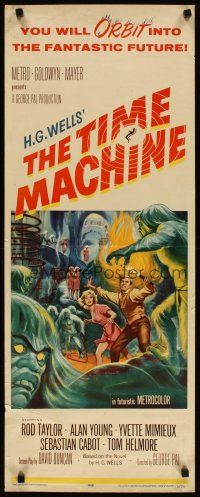 5m805 TIME MACHINE insert '60 H.G. Wells, George Pal, great Reynold Brown sci-fi artwork!