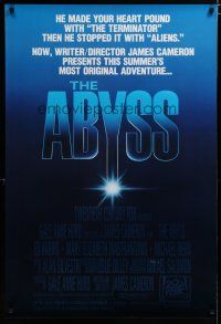 5p021 ABYSS 1sh '89 directed by James Cameron, Ed Harris, Mary Elizabeth Mastrantonio!