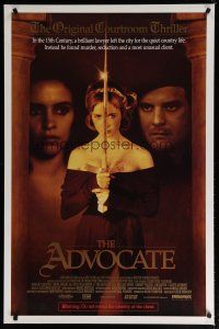 5p025 ADVOCATE 1sh '94 Colin Firth, image of Lysette Anthony w/sword!
