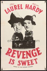 5p064 BABES IN TOYLAND 1sh R60s great image of Laurel & Hardy, Revenge is Sweet!