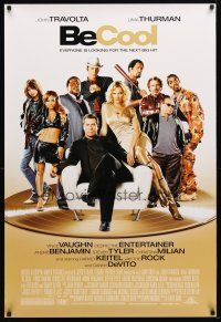 5p091 BE COOL DS 1sh '05 John Travolta, Uma Thurman, Vince Vaughn, Dwayne Johnson, Harvey Keitel!