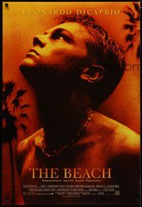 5p092 BEACH style A DS 1sh '00 directed by Danny Boyle, Leonardo DiCaprio stranded on island!