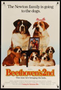 5p098 BEETHOVEN'S 2ND advance 1sh '93 Charles Grodin, The Newton family is going to the dogs!