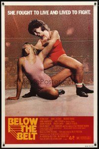 5p100 BELOW THE BELT 1sh '80 Regina Bluff, John C. Becher, sexy wrestlers in ring!