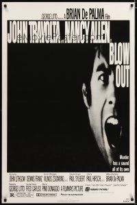 5p118 BLOW OUT 1sh '81 John Travolta & Nancy Allen, directed by Brian De Palma!