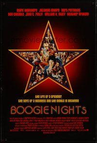 5p122 BOOGIE NIGHTS DS 1sh '97 Burt Reynolds, John C. Reilly, Mark Wahlberg as Dirk Diggler!