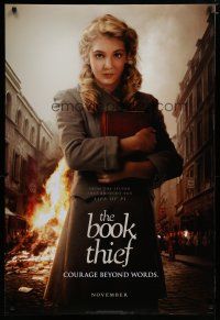 5p123 BOOK THIEF style A teaser DS 1sh '13 Sophie Nelisse, Geoffrey Rush, Heike Makatsch!