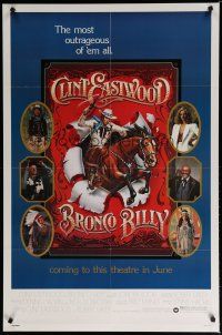 5p131 BRONCO BILLY advance 1sh '80 Clint Eastwood directs & stars, Huyssen & Gerard Huerta art!