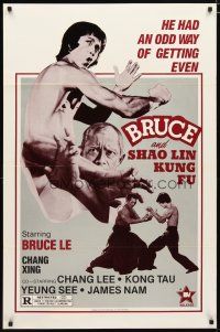 5p132 BRUCE & SHAO-LIN KUNG FU video poster R83 Chang Lee has an odd way of getting even!