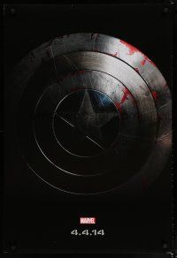 5p143 CAPTAIN AMERICA: THE WINTER SOLDIER teaser DS 1sh '14 cool image of shield!