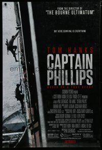 5p144 CAPTAIN PHILLIPS advance DS 1sh '13 Tom Hanks' ship being boarded by pirates!