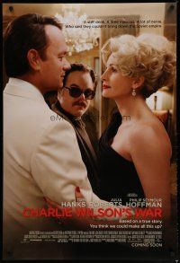 5p159 CHARLIE WILSON'S WAR advance DS 1sh '07 Tom Hanks, Julia Roberts, Philip Seymour Hoffman!