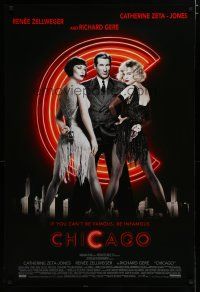 5p163 CHICAGO switched style int'l 1sh '02 Renee Zellweger & Catherine Zeta-Jones, Richard Gere!