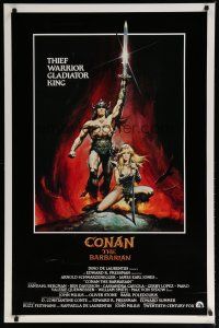5p177 CONAN THE BARBARIAN int'l 1sh '82 Arnold Schwarzenegger & sexy Sandahl Bergman by Casaro!