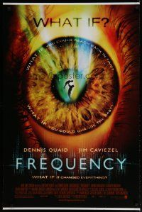 5p300 FREQUENCY DS 1sh '00 Dennis Quaid, Jim Caviezel, cool image of eye!