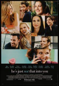 5p368 HE'S JUST NOT THAT INTO YOU advance DS 1sh '09 Ben Affleck, Jennifer Aniston, Drew Barrymore!