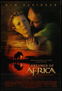 5p389 I DREAMED OF AFRICA DS 1sh '00 great huge close up of Kim Basinger & Vincent Perez!