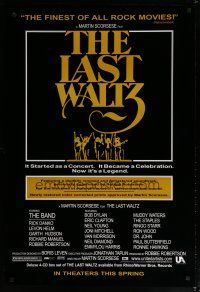 5p449 LAST WALTZ advance DS 1sh R02 Martin Scorsese, a rock concert that became a celebration!