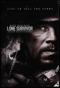 5p476 LONE SURVIVOR teaser DS 1sh '13 Mark Wahlberg, based on true acts of courage!