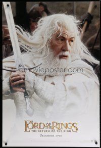 5p482 LORD OF THE RINGS: THE RETURN OF THE KING teaser 1sh '03 Ian McKellan as Gandalf!