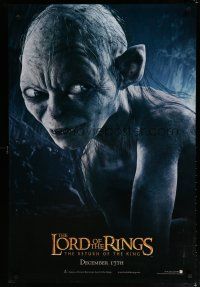 5p481 LORD OF THE RINGS: THE RETURN OF THE KING teaser 1sh '03 Andy Serkis as Gollum!