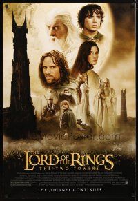 5p485 LORD OF THE RINGS: THE TWO TOWERS DS 1sh '02 Peter Jackson epic, montage of cast!