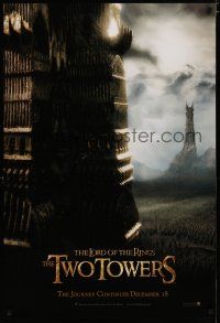 5p486 LORD OF THE RINGS: THE TWO TOWERS teaser DS 1sh '02 Peter Jackson & J.R.R. Tolkien epic!