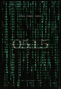 5p514 MATRIX RELOADED 05.15 holofoil teaser 1sh '03 Keanu Reeves, Carrie-Anne Moss, free your mind!