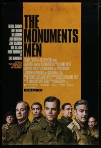 5p540 MONUMENTS MEN advance DS 1sh '14 George Clooney, Matt Damon, Bill Murray & more!