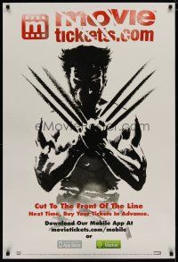 5p549 MOVIETICKETS.COM DS 1sh '13 cool image of Hugh Jackman in Wolverine!