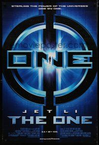 5p571 ONE advance DS 1sh '01 Jet Li, Jason Statham, James Wong sci-fi crime thriller!
